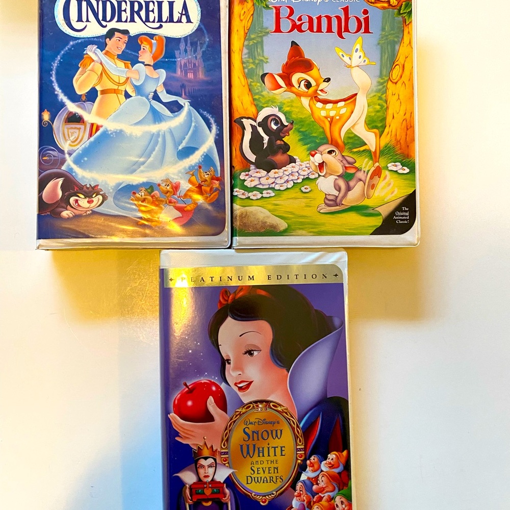 Disney bundle of three classic movies, VHS